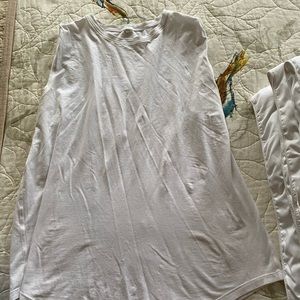 Crisp white workout muscle tank